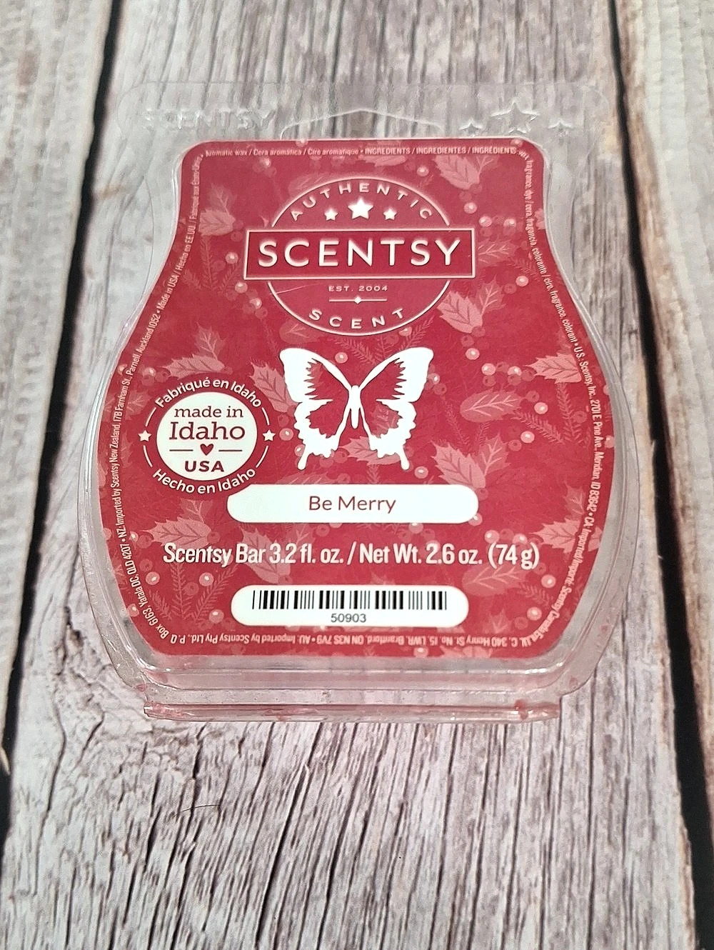 Scentsy Be Merry Wax Bar – Partial – 4 Cubes Remaining